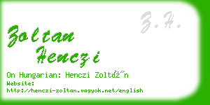 zoltan henczi business card